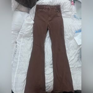 brown flare pants